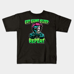 Eat Game Sleep Repeat Zombie Kids T-Shirt